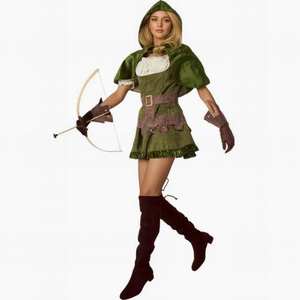 Fábrica de alta qualidade feita Renaissance Hunter Outfit Cosplay Set Medieval Capuz Archer Traje - Product Image 2