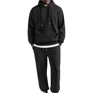 Conjuntos de Fitness para gimnasio, transpirables, cómodos, de lana de invierno, conjuntos personalizados, Sudadera con capucha y pantalones de chándal, conjuntos para correr, ropa, trajes para hombre 2024 - Product Image 3