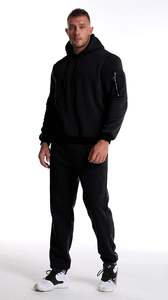 ชุดวอร์ม2ชิ้นเอวยางยืดมีเชือกผูกสำหรับผู้ชายชุดออกกำลังกายสำหรับวิ่งฤดูใบไม้ร่วง - Product Image 5