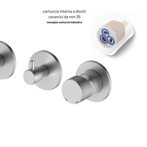 Serie Jazz Plus Set miscelatore da bagno a leva singola montato a parete doccia a mano In nichel spazzolato incorporato-imballaggio Hardware da bagno Premium - Product Image 3