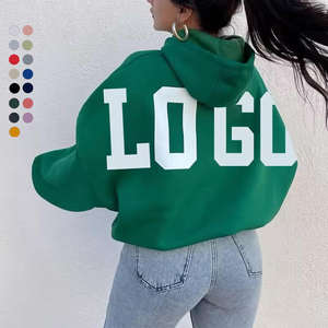 100% coton tissu lourd coupe-vent brodé sweats à capuche et sweat-shirts personnalisés femmes respirant éponge sweats à capuche et sweat-shirts - Product Image 1