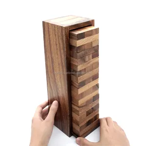 Wooden box tower size XL games for Kids Family Tumbling Tower Game Brain Challenging entertainment with family and friends