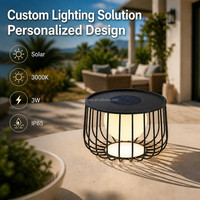 Lampe de table solaire extérieure IP65 personnalisable pour hôtel, villa, jardin et projets extérieurs