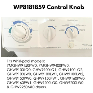 WP8181859 Perilla de control Paquete de 4, Dial selector de ciclo duradero con eje en D reforzado para lavadora secadora W-hirlpool y K-enmore Duet - Product Image 3