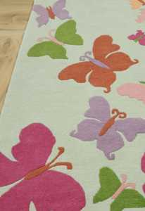 พรมผูกโบว์ขนสัตว์ปักลายผีเสื้อในร่มดีไซน์แบบนามธรรมสำหรับห้องนั่งเล่นห้องนอน - Product Image 2