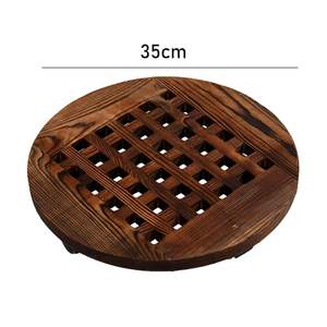 Support de plante roulant en bois brun robuste Creations - Product Image 6