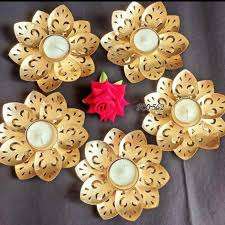 Decorative Brass Tealight <b>Candle</b> Holder Flower design Decorative item Christmas Home Decoration Antique Design - Product Image 4