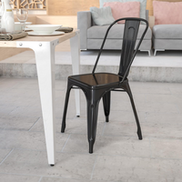 Chaise de restaurant en métal de style industriel pour une utilisation intérieure et extérieure OEM & ODM sièges de salle à manger pour cafés de cuisine