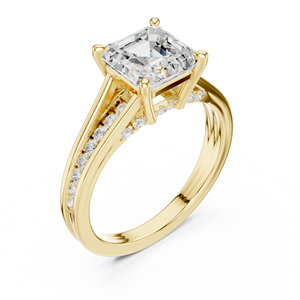 Bijoux de renouvellement Bague de fiançailles en or 14K Pierres latérales - Product Image 4