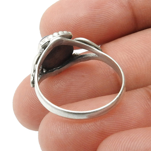 Quartz fumé naturel pierre précieuse en argent sterling 925 forme ronde bague à l'aspect élégant bijoux faits à la main prix de gros fournisseurs en vrac - Product Image 4