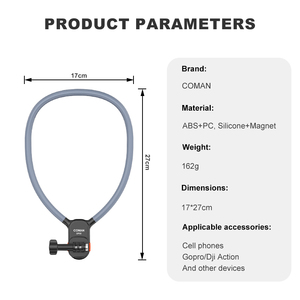 Accessoires de caméra de sport COMAN support de cou en forme de U léger sans mains SE pour caméra d'action Go Pro/DJI/téléphone portable - Product Image 5