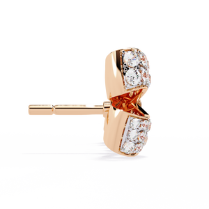 18K Gold Unique Earring with Lab-Grown Diamond Premium Diamond Earrings - Product Image 5