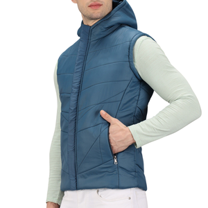 Gilet matelassé avec logo personnalisé pour hommes-Gilet rembourré en duvet respirant de haute qualité, chaud pour l'extérieur, vêtements d'hiver, vente en gros - Product Image 3