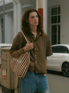 เสื้อลายสก๊อตแขนสั้น NH50บ็อกซี่ทำจากผ้าฝ้ายเนื้อนุ่มระบายอากาศได้ดีเนื้อเรียบลื่นและซึมซับเหงื่อได้ดีสำหรับชุดลำลอง - Product Image 2