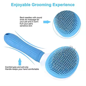 Brosse de toilettage pour animaux de compagnie multifonctionnelle en gros, éliminateur de puces à une touche, brosse de toilettage pour chat, massage pour chien, éliminateur de poils - Product Image 4