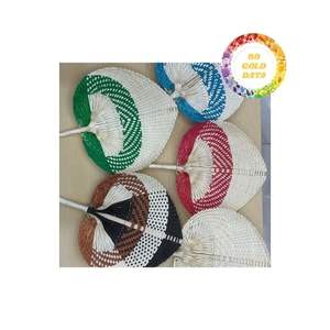 Éventail à main en bambou naturel Éventail en feuille de palmier Produits d'artisanat en bambou vietnamien faits à la main pour le refroidissement quotidien, les voyages et l'extérieur - Product Image 6