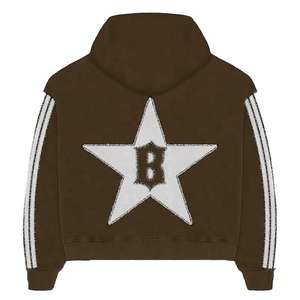 Pull-over évasé écologique unisexe, ensemble de survêtement évasé empilé, pantalon de survêtement lavé à l'acide, sweat à capuche imprimé d'hiver de grande taille - Product Image 5