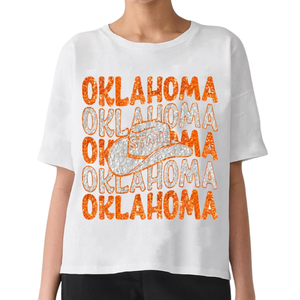 T-shirt en coton pour femmes à patchwork scintillant pour le jour du match, confortable et ample, à la mode estivale, respirant, disponible en vente en gros - Product Image 1