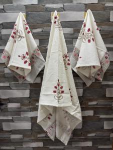 Ensemble de 3 serviettes de bain à imprimé floral pour hôtels plages fêtes douches nuptiales cadeaux de demoiselles d'honneur - Product Image 3