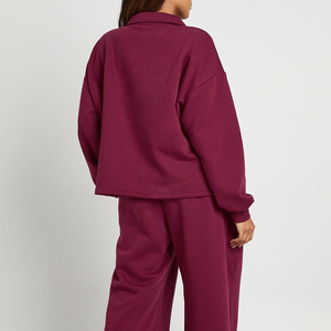 Conjunto Deportivo Moderno y de Material Suave para Mujer, con Mangas Largas, Tela de Alta Calidad, Cuello Camisero y Pantalones Anchos 2026 - Product Image 5