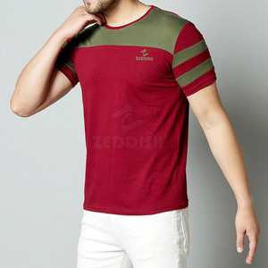 Venta al por mayor 100% algodón hombres camisetas casuales transpirables cómodas antiarrugas patrón sólido tejido de punto ropa de calle en blanco - Product Image 2