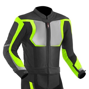 Combinaison de moto de course pour hommes avec veste et pantalon imperméables Cordura multicolore respirant doublure thermique blindée Injekt Suits - Product Image 5