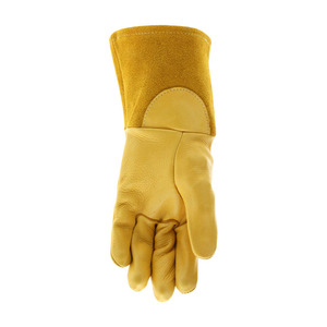 Guantes de soldadura Tig de piel de venado y cuero dividido de vaca de primera calidad Guantes de barbacoa de protección personal de seguridad industrial - Product Image 2