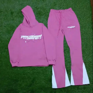 ชุดวอร์มผ้าฟลีซหนาสำหรับผู้ชายชุดวอร์มผ้าฝ้าย100% มีฮู้ดสองชิ้นชุดวิ่งสำหรับฤดูหนาว - Product Image 2