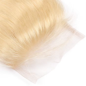 Vendita all'ingrosso # Chiusura in pizzo trasparente 4x4 613 Body Wave, capelli brasiliani Remy, trama singola, tessitura di capelli 100% umani, vendita diretta - Product Image 3