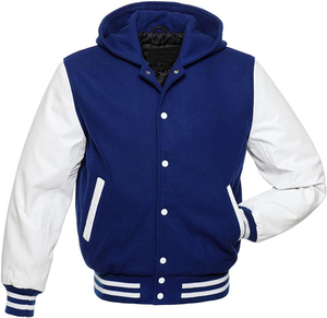 OEM personnalisé de haute qualité en cuir manches Letterman hommes Baseball Varsity CollegeBaseballjacket pour hommes expédition DDP - Product Image 1