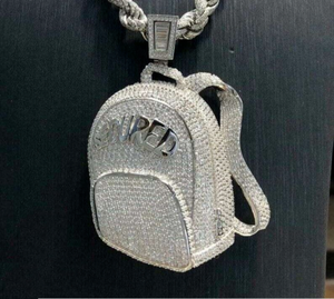 จี้เพชรโมอิสแท้แบบกลม3กะรัตพร้อมชุบทองสีขาว14K เสน่ห์ของเพชรที่สง่างามสำหรับปาร์ตี้ - Product Image 2