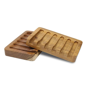 Porte-savon en bois élégant, design rectangulaire avec drainage, artisanat, plateau à savon en bois de qualité supérieure - Product Image 3