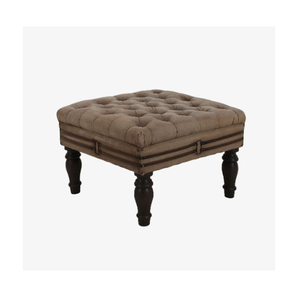 Pouf Stool <b>Canvas</b> Upholstery Soft Cushion Metal Base Offering Comfortable Stylish Seating for Home Bar Hotel Dining Modern - Product Image 6