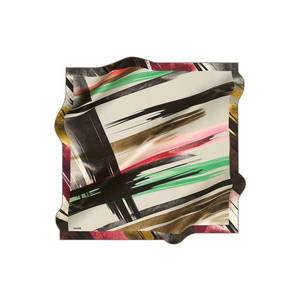 Pañuelo cuadrado de seda Off-White con estampado de pinceladas - Product Image 1