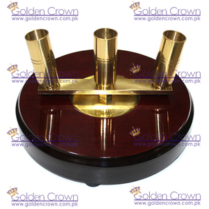 Base de asta de bandera ceremonial de palisandro de alta calidad de tres postes | Proveedor de base de asta de bandera ceremonial - Product Image 4