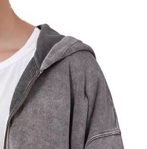Custom Acid Wash Hoodies for <b>Man</b> basics cotton blended High Quality Friendly Outerwear Hoodies for <b>Men's</b> for Sales - Product Image 4