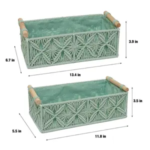 Tendance 2025 Paniers de rangement rectangulaires en métal doré avec poignée Paniers de rangement à linge pour la décoration de la maison - Product Image 4