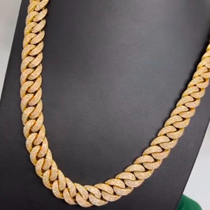 Meilleure vente en argent sterling 925 personnalisé diamant glacé nouvelle chaîne de mode avec diamants blancs unisexe chaîne de style Hip Hop - Product Image 2