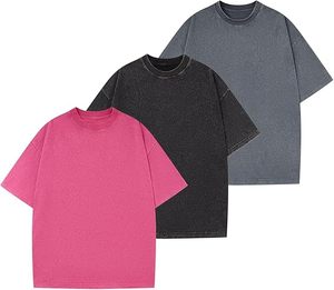 T-shirts pour hommes personnalisés, impression de logo personnalisée, coupe ample, délavé au soleil, tricoté, coton premium lourd 300GSM - Product Image 5