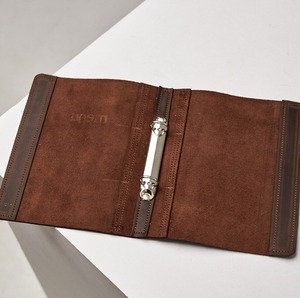 Leather Menu Cover A4 With Elastic Center Holder With Embossing Restaurant <b>Folder</b> <b>Binder</b> Custom LMC-0035 - Product Image 2