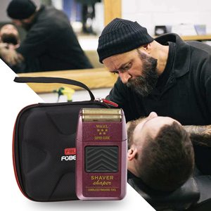 Estuche de Viaje Rígido Negro Compatible con Afeitadora Eléctrica Recargable para Uso Facial - Product Image 1