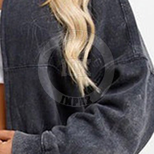 Chándal transpirable de algodón con lavado ácido para mujer, ropa deportiva elegante, ropa informal para mujer, Sudadera con capucha y joggers con lavado ácido - Product Image 6