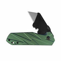 Couteau de poche Hongrui, nouveau design, manche en aluminium, couteau utilitaire avec 5 lames en acier SK5 dans un coffret cadeau, coupe-outil utilitaire