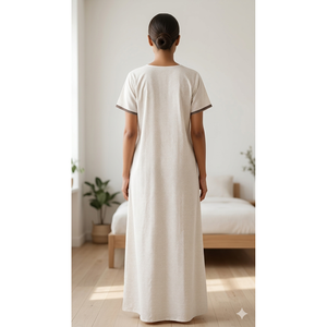 Camisón Largo de Rayón Suave para Mujer con Cierre Frontal - Vestido de Dormir Premium Cómodo - Product Image 4