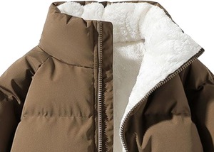 Veste matelassée d'hiver imperméable et respirante pour hommes tissu polyester/coton col montant fermeture éclair Streetwear Style avant 100% - Product Image 4