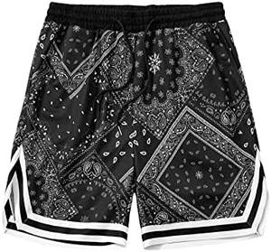 <b>Men's</b> Letter Graphic Print Drawstring Waist Active Track Shorts Print Drawstring Waist Summer Shorts with Pocket - Product Image 3