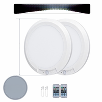 Plafonnier LED rechargeable à détecteur de mouvement avec télécommande, 3 couleurs à intensité variable, fixation magnétique, chargement USB