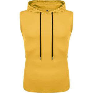 High Quality 2024 Custom Men <b>Sleeveless</b> <b>Hoodie</b> 100% Cotton Spring Casual Streetwear Fleece Made in Pakistan - Product Image 4