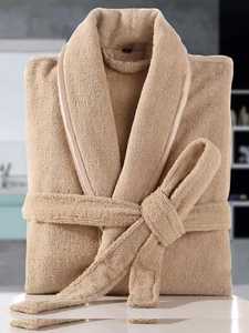 Albornoz de terciopelo de algodón 100% de lujo de alta calidad con logotipo personalizado para su pareja bata de baño para hombres y mujeres - Product Image 6