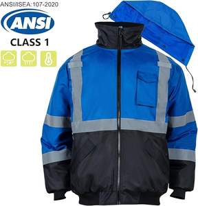 Vêtement de travail personnalisé Imperméable Léger SoftShell Réfléchissant Haute visibilité Veste de sécurité pour hommes Activités de plein air en hiver - Product Image 2